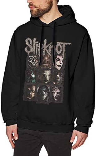 Younter Slipknot Men's Classic Hoodie Sweatshirt with Drawstring Black