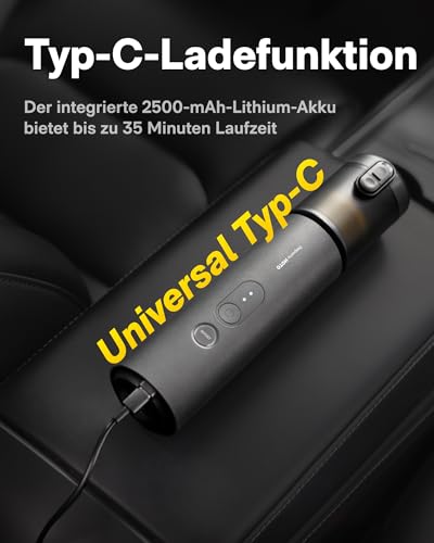 HOTO Handstaubsauger Auto, 4-in-1-Akku-Staubstaubsauger mit 20000 Pa Starker Saugkraft, Elektrischer Druckluft-Staubsammler, Mini Staubsauger für Auto, Schreibtisch, Computer, Tastatur, Büroreinigung
