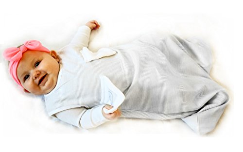 Bitta Kidda Baby Soother Sleeping Bag Wearable Blanket + Lovey, Grey Stripes 9M