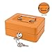 Mini Cash Box with Slot Small Cash Box with Money Tray and Key Lock, Metal Lock Box for Money Safe 4.9