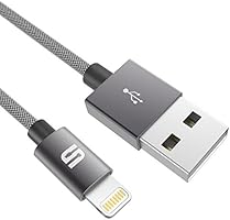 Syncwire Cable Lightning Cargador iPhone [Apple MFi Certificado] 1M Nylon para iPhone 6s 6 Plus 5s 5c 5, iPad Pro Air 2, iPad mini 4 3 2, iPod touch 5th gen / 6th gen / Nano 7th gen, Gris [Nueva Versi&oacute;n]