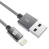 Syncwire Cable Lightning Cargador iPhone [Apple MFi Certificado] 1M-Nylon Cable para iPhone 7 7Plus SE 6s 6 Plus 5s 5c 5 se, iPad Pro Air 2, iPad mini 4 3 2, iPod touch 5th gen / 6th gen / Nano 7th gen, Gris [Nueva Versión]
