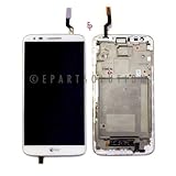 ePartSolution-OEM LG G2 D800 D801 LCD Display Touch Digitizer Screen with Frame Assembly White Replacement Part USA Seller