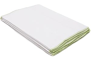 KaWaii Baby Prefold Cloth Diaper, Organic Cotton Twill, 4 x 6 x 4 ply DSQ Quality Washable & Reusable (10-36 lbs)- 12-Pack