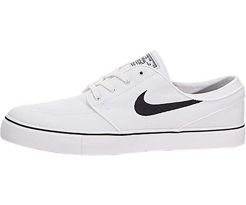 Nike Men's Zoom Stefan Janoski Cnvs Summit White/Black Skate Shoe 9.5