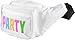 SoJourner White Party Fanny Pack - Neon Packs for men, women | Cute Waist Bag Fashion Belt Bags rave festival