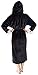 Simplicity Women's Soft Plush Hoodie Bathrobe Kimono Robe with Hoodie,Black,One Size
