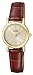 Citizen Women's EW1272-01P Eco-Drive Gold-Tone Stainless Steel Watch with Brown Leather Band