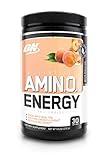 OPTIMUM NUTRITION ESSENTIAL AMINO ENERGY, White Peach Tea, Keto Friendly BCAAs, Preworkout and Essential Amino Acids with Green Tea and Green Coffee Extract, 30 Servings