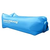 SmoothBag Premium Inflatable Lounger Sofa with Headrest | Easily Setup in Seconds Without A Pump | Inflatable Air Lounge Sofa with Built-In Headrest | Air Hammock, Portable Camp Seat, Air Couch Bed