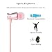 Ephone in-Ear Earbuds Headphones, Metal Magnetic Housing and Wired Bass Stereo Headsets, Earphones with Microphone Apply to 3.5mm Audio Jack - Rose Gold