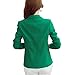 MIKTY Casual Work Office Blazer One Button Jacket for Women and Juniors #5 Green XL
