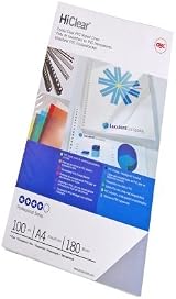 GBC HiClear Binding Covers 250 micron A4 Clear Pack of 50 41605E view 3
