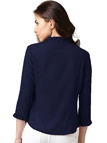 leriya fashion women's diamond crepe top (lf-w1093, multicolour, medium)