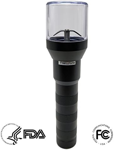 Freetophome 1.65" 2nd Generation Electric Herb Grinder for Smash Weed Grinder Spice Tobacco Smash Crusher Electronic Tobacco Grinder,Aluminium Alloy Grinder,3 AAA or 1 18650 Battery,Black