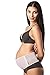 Plus Size Maternity Belt with 2 Baby Bibs by HealthySam - Breathable Belly Band for Pregnancy - Lower Back and Pelvic Support - Comfortable Prenatal Cradle - Postpartum Belly Wrap - One Size - Beige