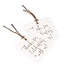WRAPAHOLIC Gift Tags with String - 100PCS White Kraft Thank You Paper Tags with 100 Feet Natural Jute Twine for Wedding, Baby Shower, Party Favors