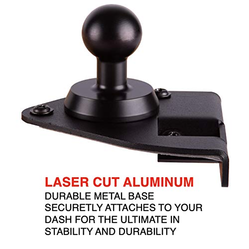 Dash Mount Cell Phone Holder for Jeep Wrangler JL and Gladiator JT (2018+) with Ball Mount for iPhone and Android Smartphone - Features Heavy Duty Carbon Fiber Kevlar Arm (Single Driver Universal) - Thumbnail 5