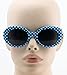 Elite NIRVANA Kurt Cobain Oval Bold Vintage Sunglasses For Women Men Eyewear - Checkered Frame Black Lens (Checkered Blue, 65)