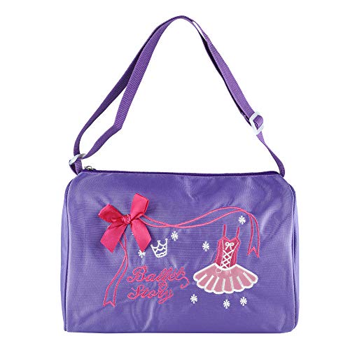 VGEBY Kids Ballet Bag, Girl Kids Princess Dance Bag Backpack Tutu Dress Dance Bag Daypack Shoulder Bag for Little Girls Gift(27.00 * 16.00 * 20.00cm-Purple) Sport Equipment