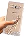 Samsung Grand Prime Case, Ebest Bling Handmade Rhinstone Back Cover Crytal Clear Soft TPU Silicone Case for Samsung Galaxy Grand Prime SM-G530H SM-G530F SM-G530AZ, Tassel Swan