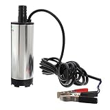 GXG-1987 12V Water Oil Diesel Fuel Transfer Pump Submersible On/Off Switch Car Van Stainless Steel