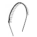 uxcell Twisted Metal Teeth Comb Black Headband Hair Style Hairwear Hoop for Lady