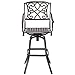 COSTWAY Bar Stool Set of 2, Cast Aluminum Vintage Retro Design Patio Outdoor Garden Bistro Furniture Set (2*Copper Bar Stool)