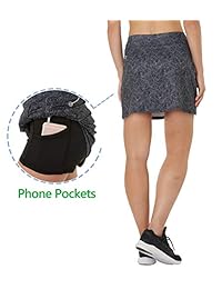 Slimour - Falda de viaje para mujer con bolsillos y cintura alta