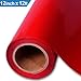 XPCARE Heat Transfer Vinyl HTV for T-Shirts 12 Inches by 12 Feet Roll (Red)