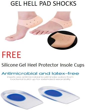 HETASH Unisex Silicone Gel Dry Hard Cracked Heel Swelling Pain Relief Ankle Support Pad Socks And Silicone Gel Heel Protector Insole Cups for Swelling, Pain Relief, Foot Care Support Cushion for Men and Women