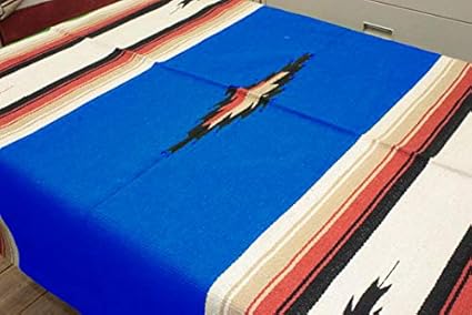 Amazon Rug Piece エルパソ サドル ブランケット Native Mexican Rug ネイティブ柄 メキシカン ラグ マット 215cm 145cm Bl Rug Piece ラグアンドピース ラグ カーペット 通販
