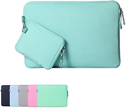 Seetwo 15" Neoprene Case Handbag Protective Cover with Accessories Bag for 15.6 Inch Notebook Computer MacBook Air/ Pro/ Retina (15 - 15.6 inch, Turquoise)