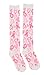 Women's Pink Ribbon Breast Cancer Awareness Knee High Socks (3 Pair) (Team Pink Power)