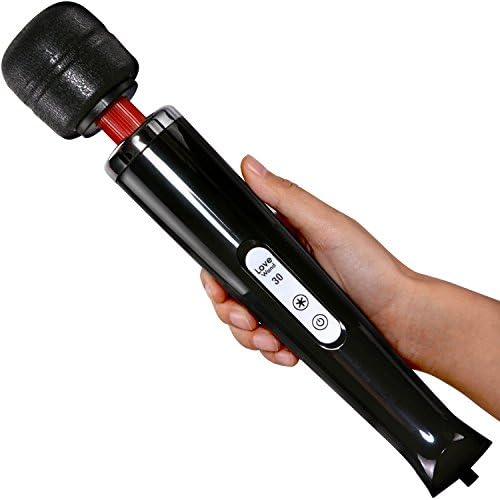 ANDKYWD Handheld Electric Magic Massage, Personal Power Therapeutic Massager with 30 Powerful Multi Speeds Vibrations, Body Massage for Shoulder Back Neck Muscles, Cordless USB Rechargeable Black