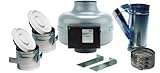 Continental Fan Manufacturing DX150A-ES 235 CFM Energy Star In-Line Duct Fan Bathroom Ventilation Kit from the AXC Collection