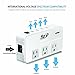 Key Power 240V to 120V Step Down Voltage Converter and International Travel Adapter (Pure White)