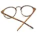 PenSee Vintage Inspired Eyeglasses Frame Round Circle Clear Lens Glasses (Fleck)