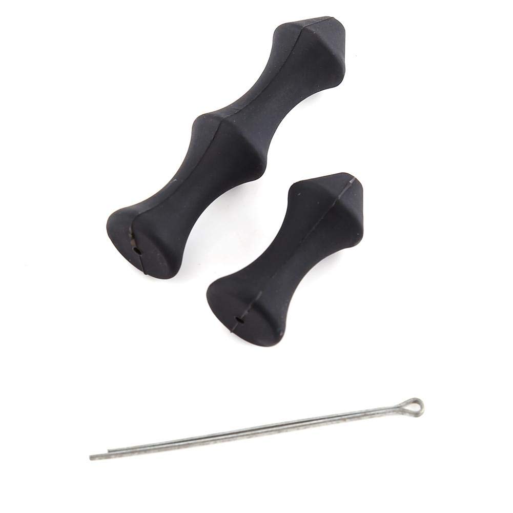 Archery Finger Savers 2-Pack, Soft Silicone Bowstring Finger Guard Rollers for Recurve Bow, Bow Hunting Protective Gear (Black)