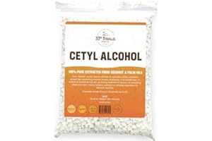 33RD PARALLEL SOAP CO. Cetyl Alcohol (8 oz) 100% Pure Extracted from Coconut & Palm Oils. Premium Granules Cetyl Alcohol for Lotion Making, Creams, Scrubs, Shampoos, Conditioners, Moisturizers and More | 8 Ounces