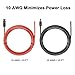 Kohree MC4 Solar Panel Extension Cable 10 AWG 10 Feet Solar Adapter Cables with MC4 Weatherproof Female and Male Connector Wire Kits (10FT Black + 10FT Red)