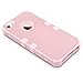 ULAK iPhone SE Case,iPhone 5S Case, Heavy Duty Protection Case with Hybrid High Soft Silicone + Hard PC Case Slim Fit for Apple iPhone 5/5S/SE (Rose Gold)