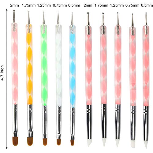 Dotting Tools for Painting Rocks Variety Mandala Stones Dotting Tools Set with Reusable Stencils for Road Camping¡­