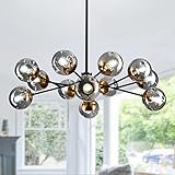 SZXYKEJI 12-Light Glass Chandelier，Large