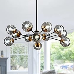 SZXYKEJI 12-Light Glass Chandelier，Large