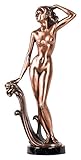 StealStreet SS-BA-C222 Copper Nude Female Nymph Posing On Water Wave Statue Decor, 18.5 by B&A
