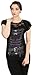 Spiral - Womens - WAISTED CORSET - Lace Layered Cap Sleeve Top Black - L