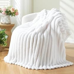 NEWCOSPLAY Super Soft Queen Blanket White Premium