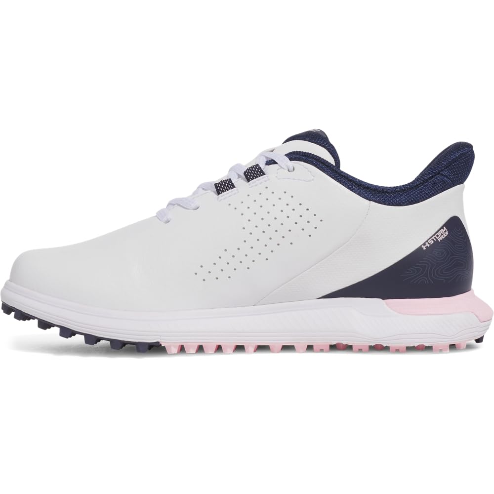 Under Armour Women’s Drive Fade Spikeless, (101) White/Prime Pink/Midnight Navy, 10, US