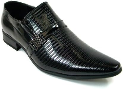 Mens Black Pointy Toe Designer Patent Leather Dress Casual Formal Shoes